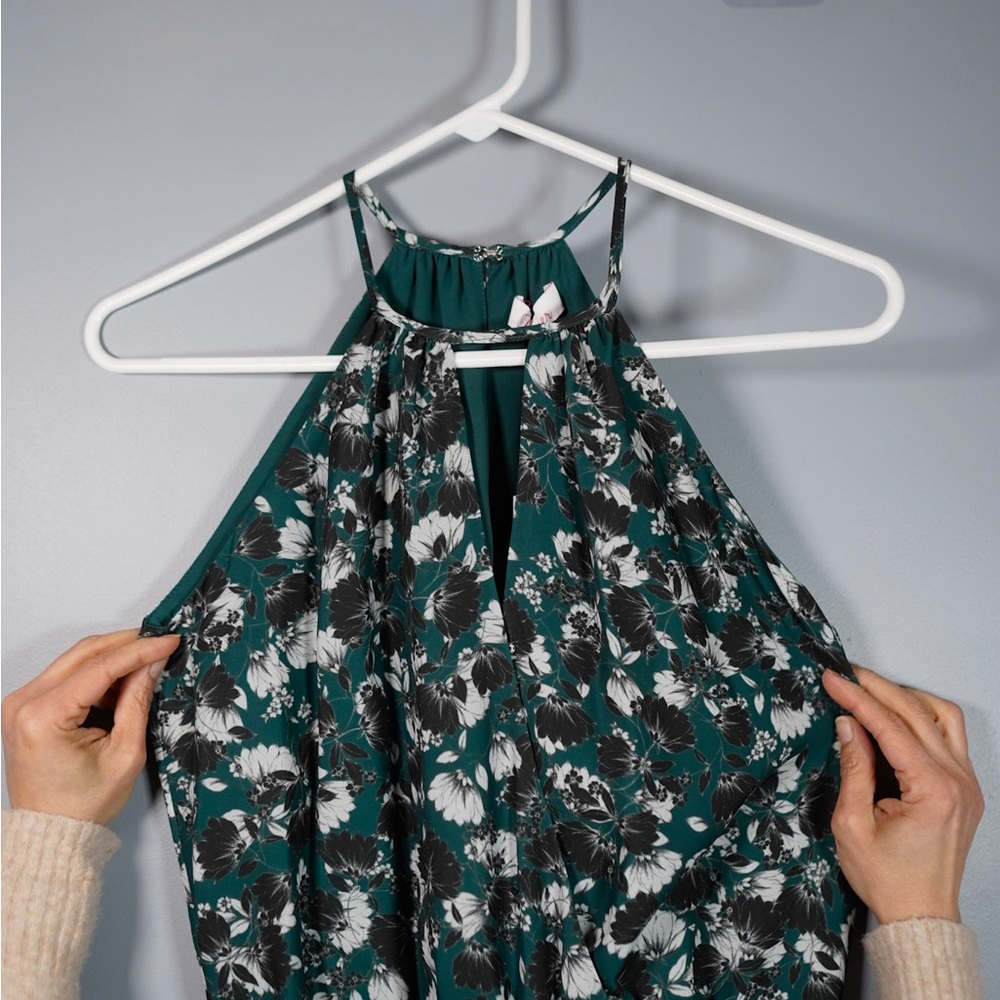 Parker Green Floral Mini Dress